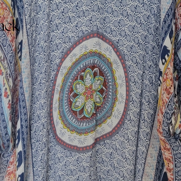 Bohemian Blue and Orange Cover-Up - Picture 5 of 10